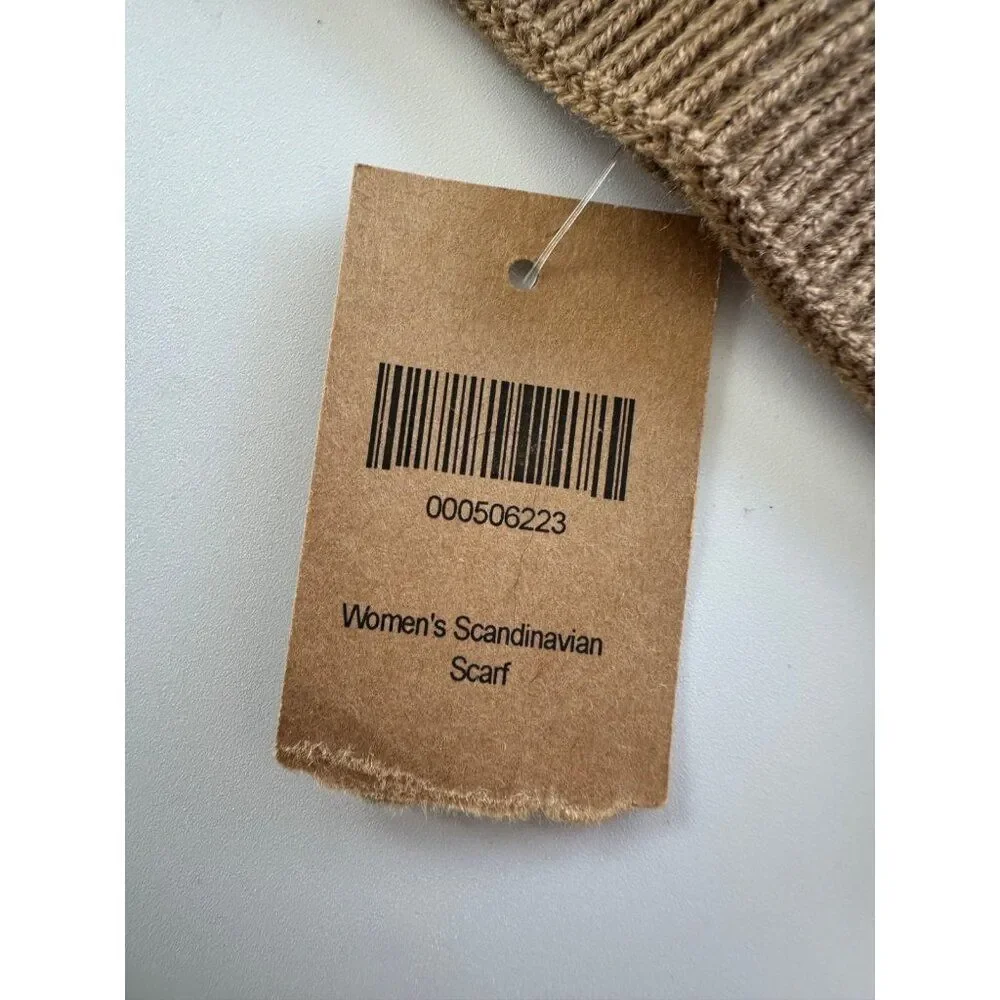 Duluth Trading Co. Scandinavian Scarf Ivory Tan Women's NEW